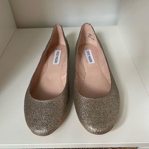 Steve Madden Sparkly Gold Ballet Flats